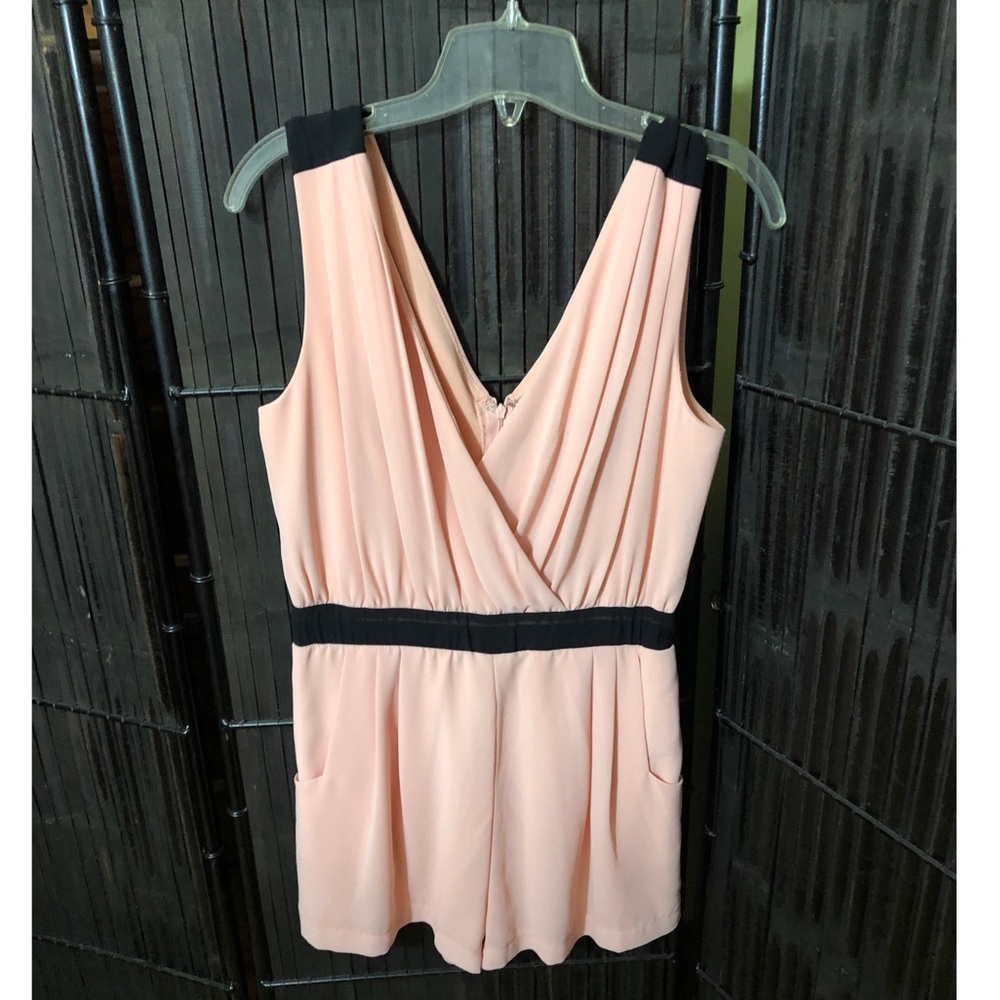Pink and black romper size L from Forever 21